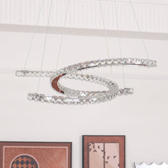 Modern Crystal Double C Chandelier - YhLamps