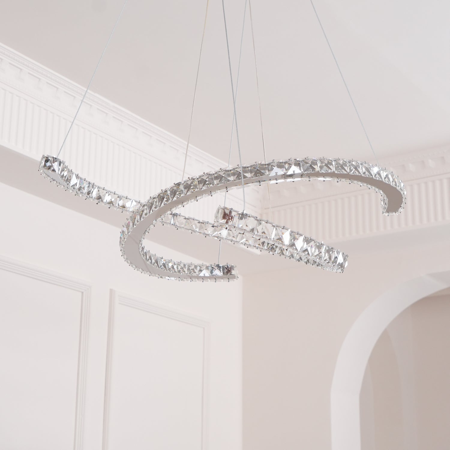 Modern Crystal Double C Chandelier - YhLamps