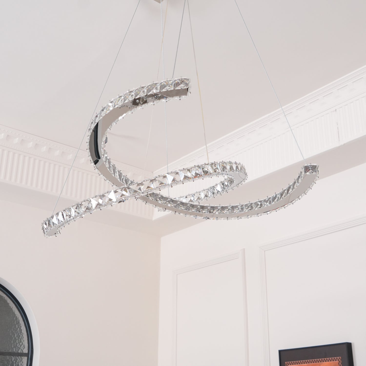 Modern Crystal Double C Chandelier - YhLamps