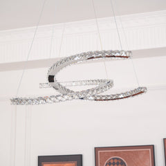 Modern Crystal Double C Chandelier - YhLamps