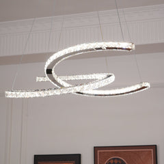 Modern Crystal Double C Chandelier - YhLamps