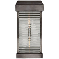 Rolf Large Curved Glass Louver Wall Sconce Outdoor - YhLamps