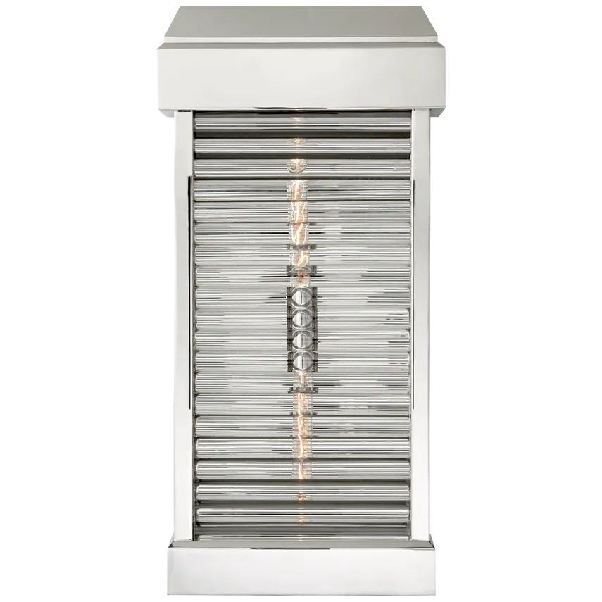 Rolf Large Curved Glass Louver Wall Sconce Outdoor - YhLamps