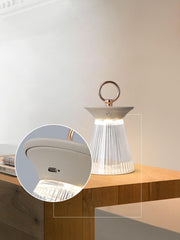 Ribbed Acrylic Built-in Battery Table Lamp - YhLamps