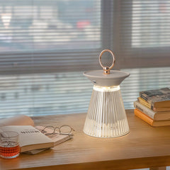 Ribbed Acrylic Built-in Battery Table Lamp - YhLamps