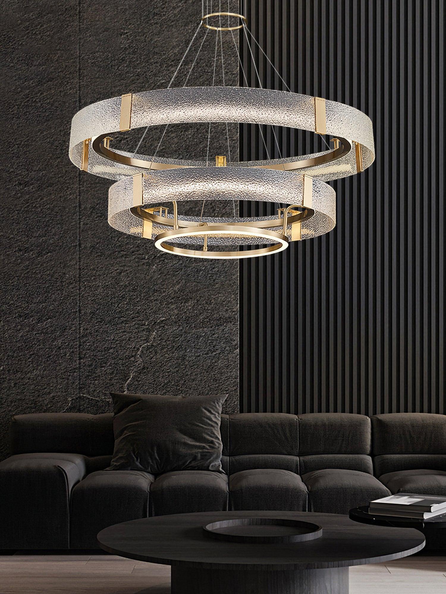 Ripple Glass Chandelier - YhLamps