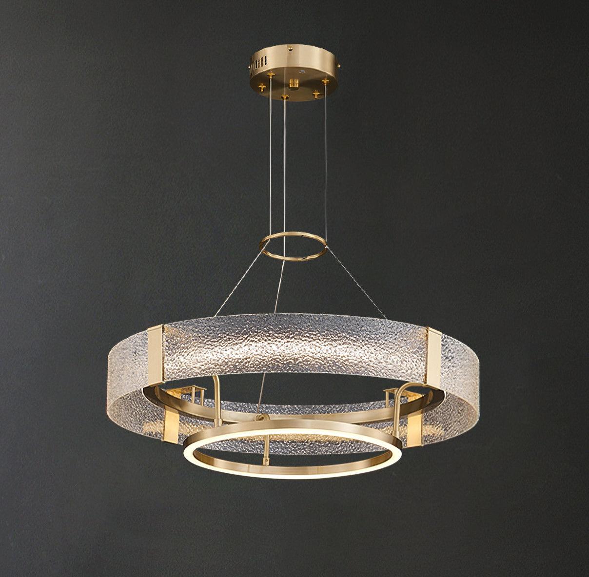 Ripple Glass Chandelier - YhLamps