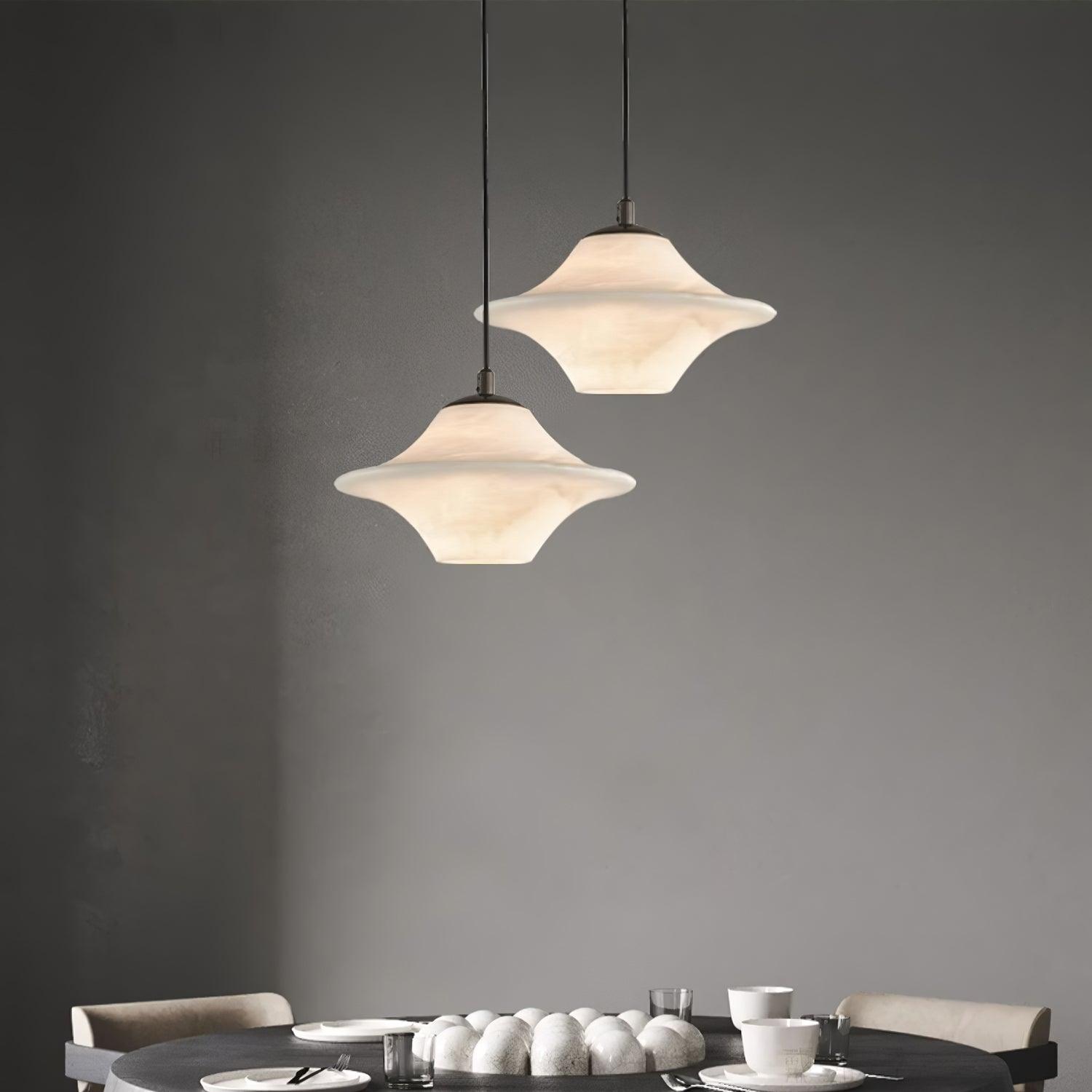 Saucer Alabaster Pendant Light - YhLamps