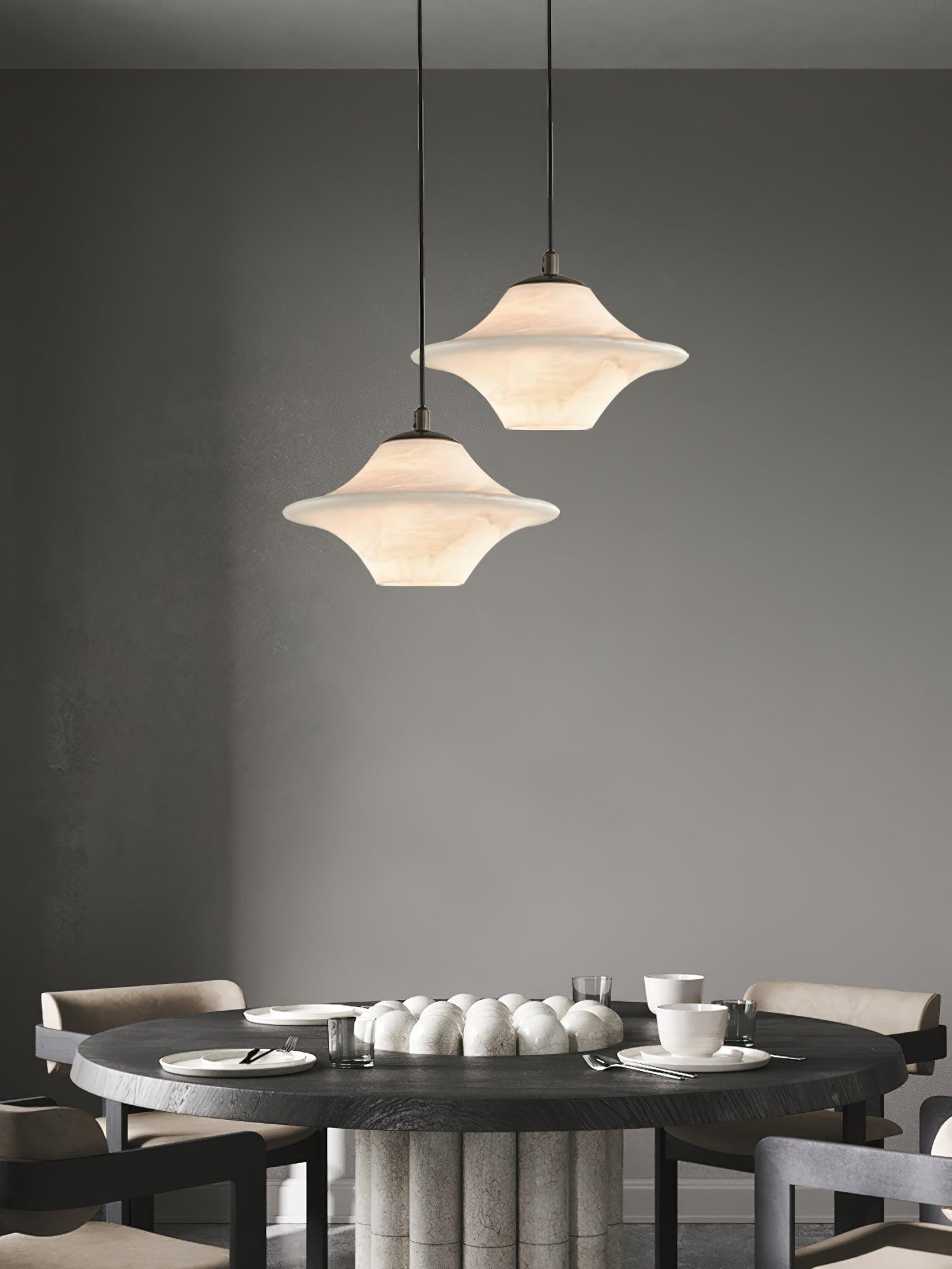 Saucer Alabaster Pendant Light - YhLamps