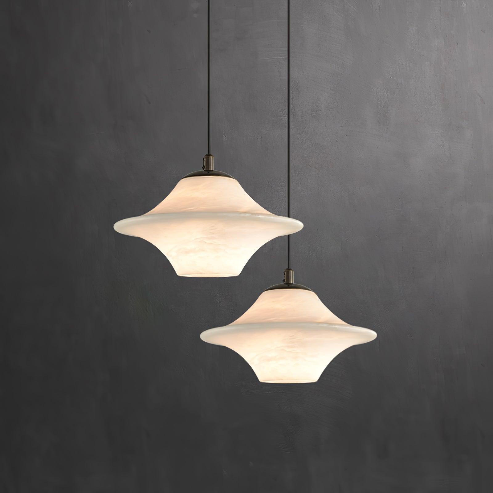 Saucer Alabaster Pendant Light - YhLamps