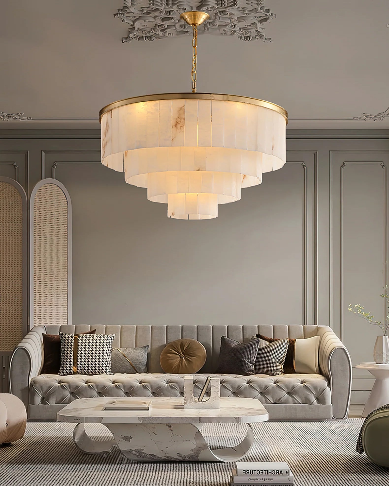 Windham Alabaster Chandelier - YhLamps