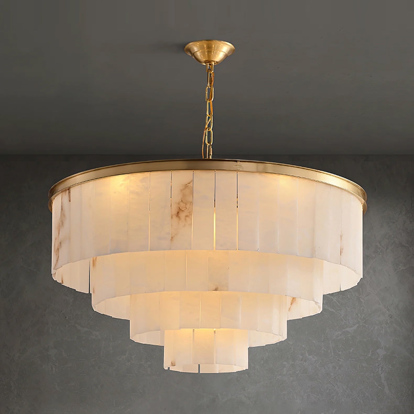 Windham Alabaster Chandelier - YhLamps