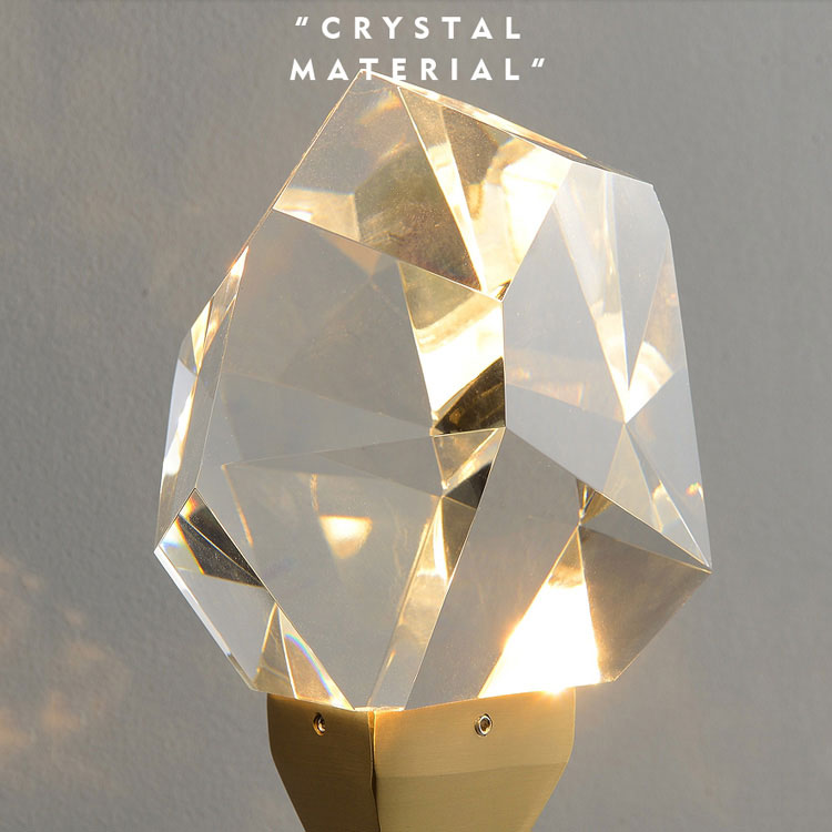 Aurelia Modern Faceted Crystal Grand Sconce - YhLamps