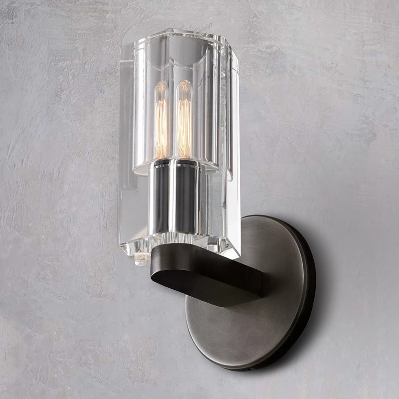 Industrial Crystal Glass Cup Wall Sconce - YhLamps