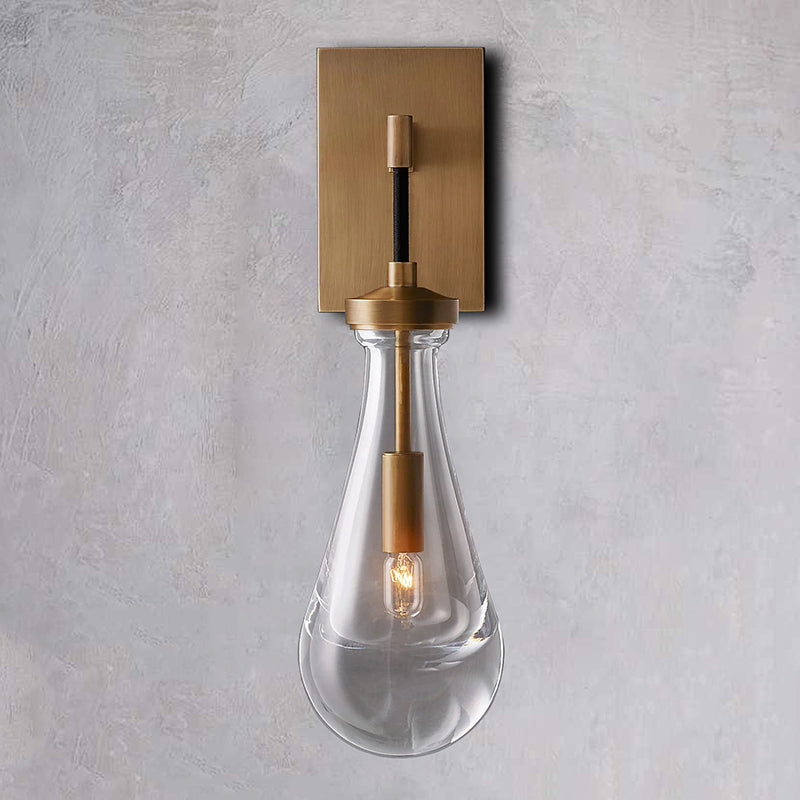 Raindrop Sconce VintageBrass - YhLamps