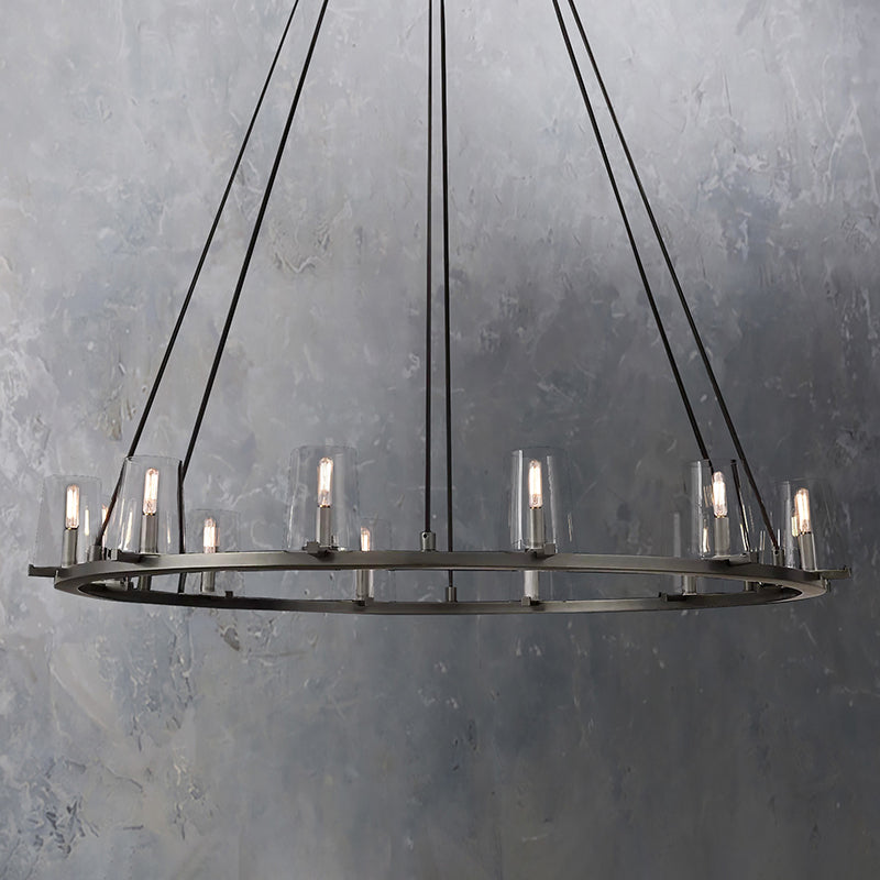 Penelope Modern Clear Glass Round Chandelier - YhLamps