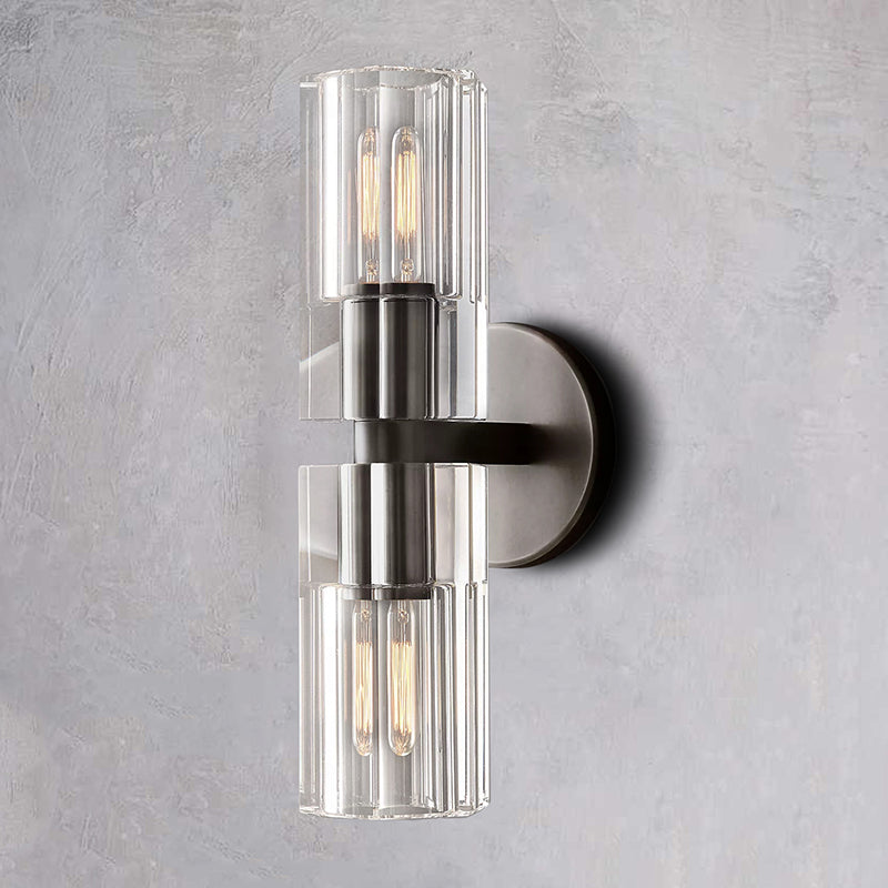 Industrial Crystal Glass Cup Linear Wall Sconce - YhLamps